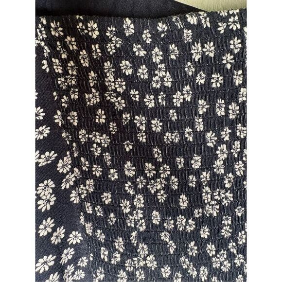 Loft Navy Blue Daisy Print Midi Sun Dress size 4NWT - Picture 11 of 12